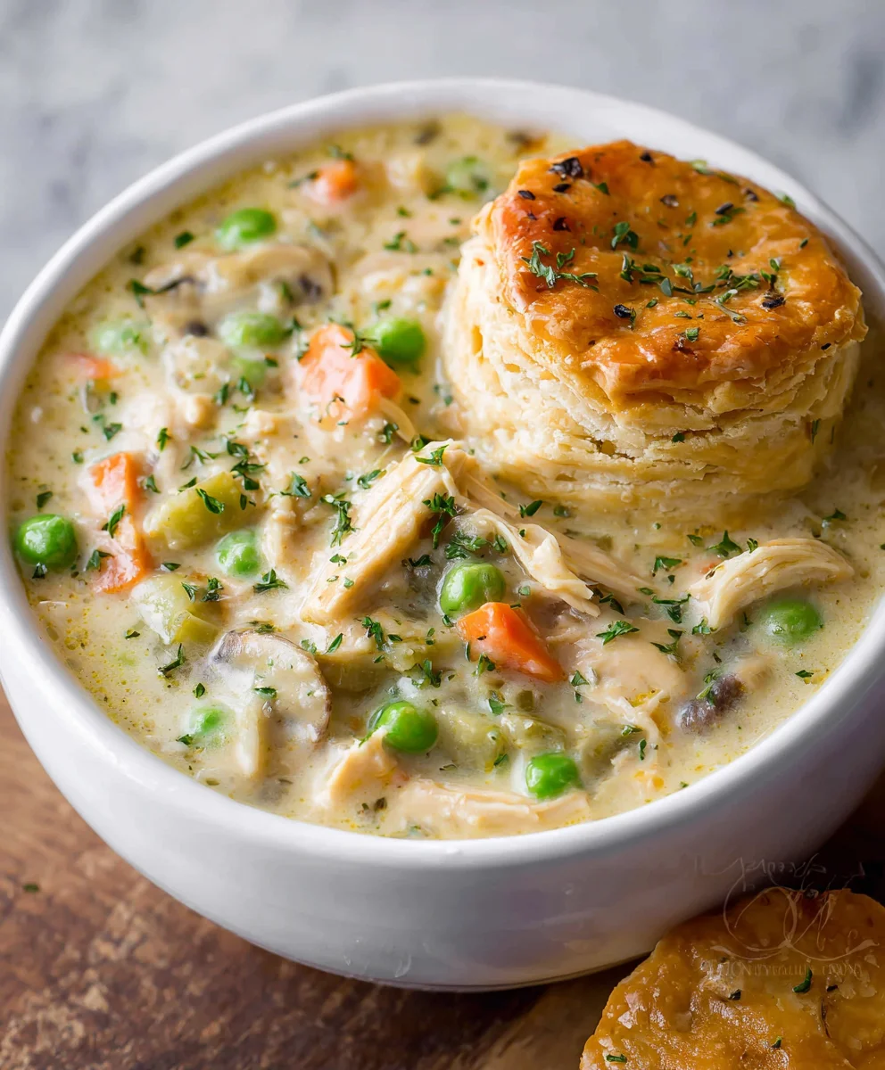 Easy Chicken Pot Pie Soup - Comforting & Delicious