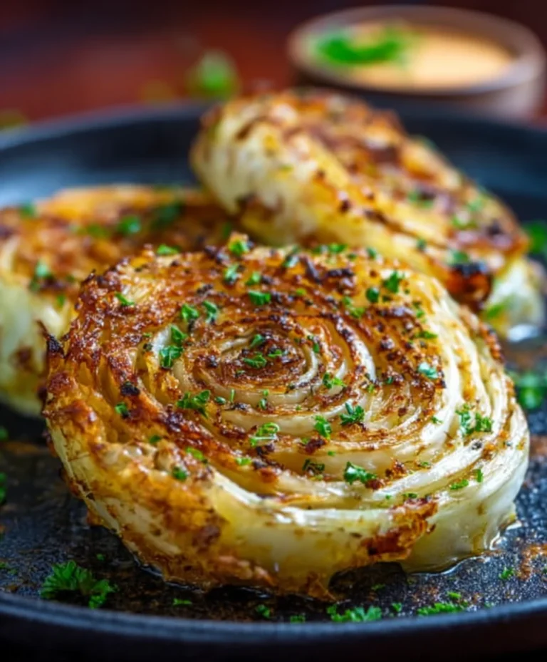 Oven Roasted Garlic Cabbage Steaks – Easy Vegan Meal