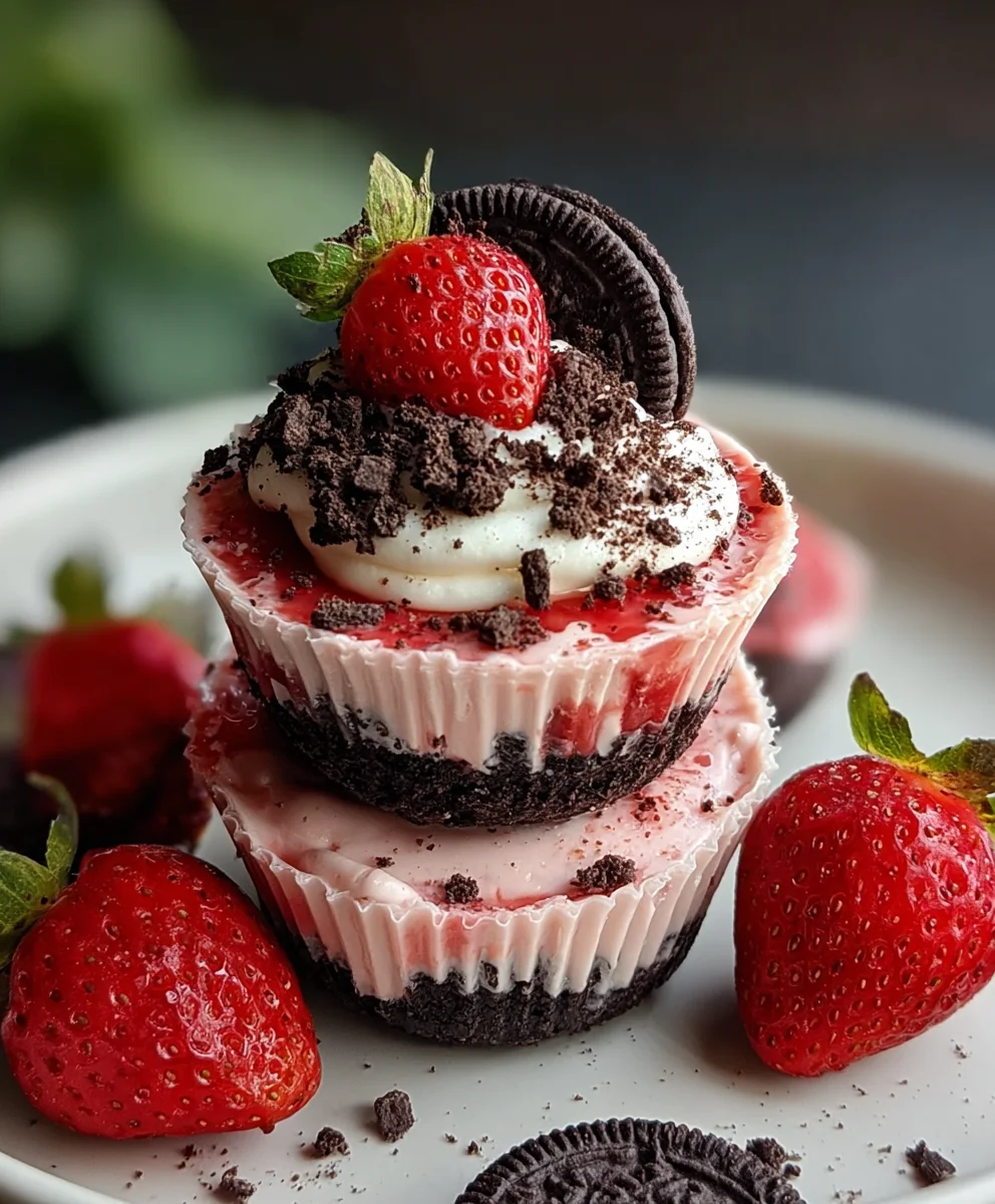 Strawberry Oreo Cups- Easy No Bake Dessert