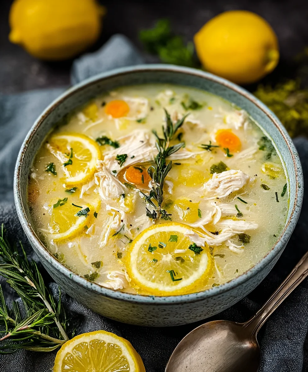 Greek Lemon Chicken Soup Avgolemono - Easy Recipe