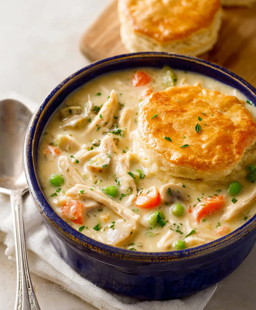 Easy Chicken Pot Pie Soup - Comforting & Delicious