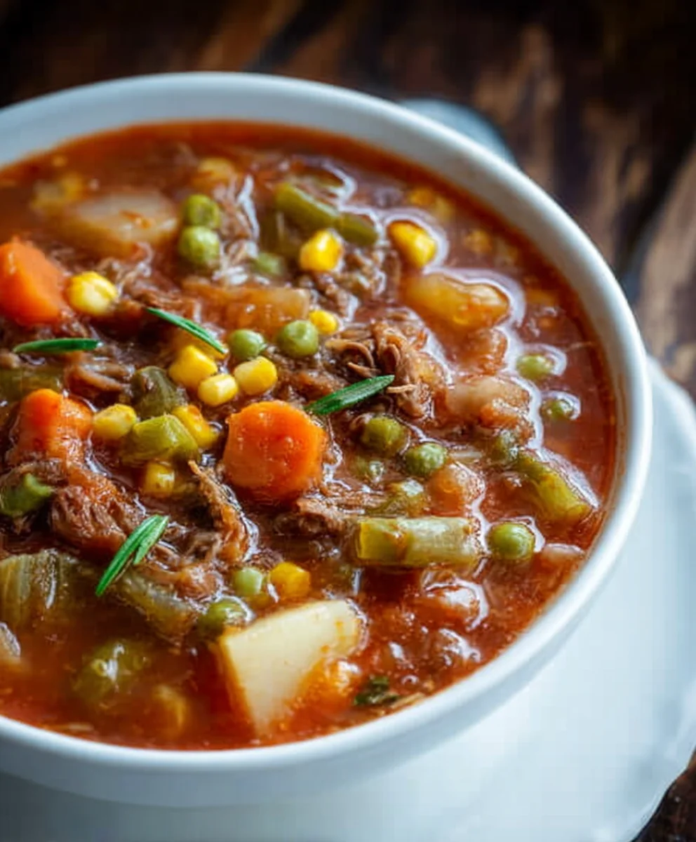 Mom's Old-Fashioned Vegetable Beef Soup Recipe