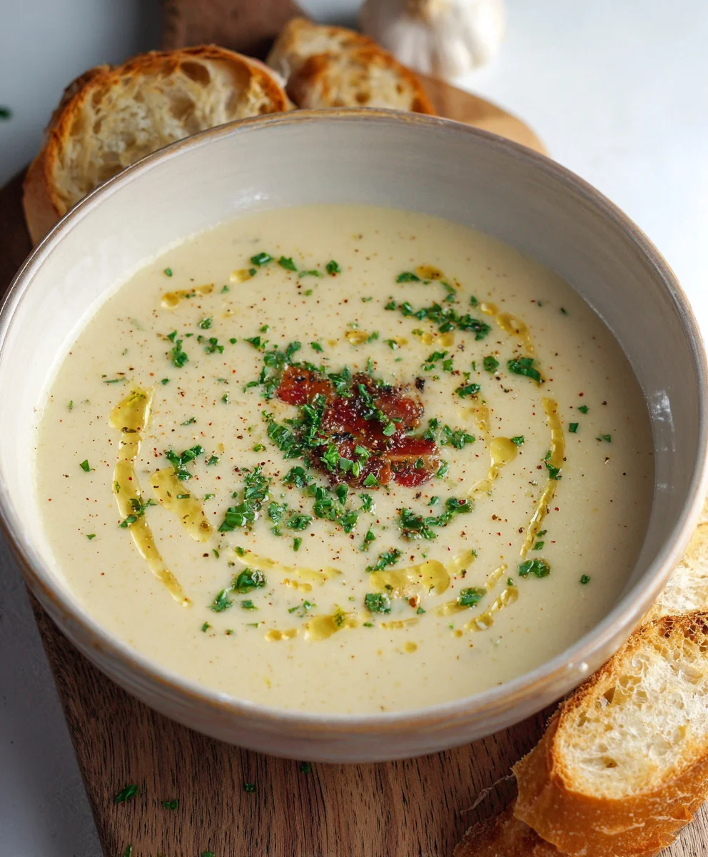 Easy Roasted Garlic Soup Recipe-Flavorful & Simple