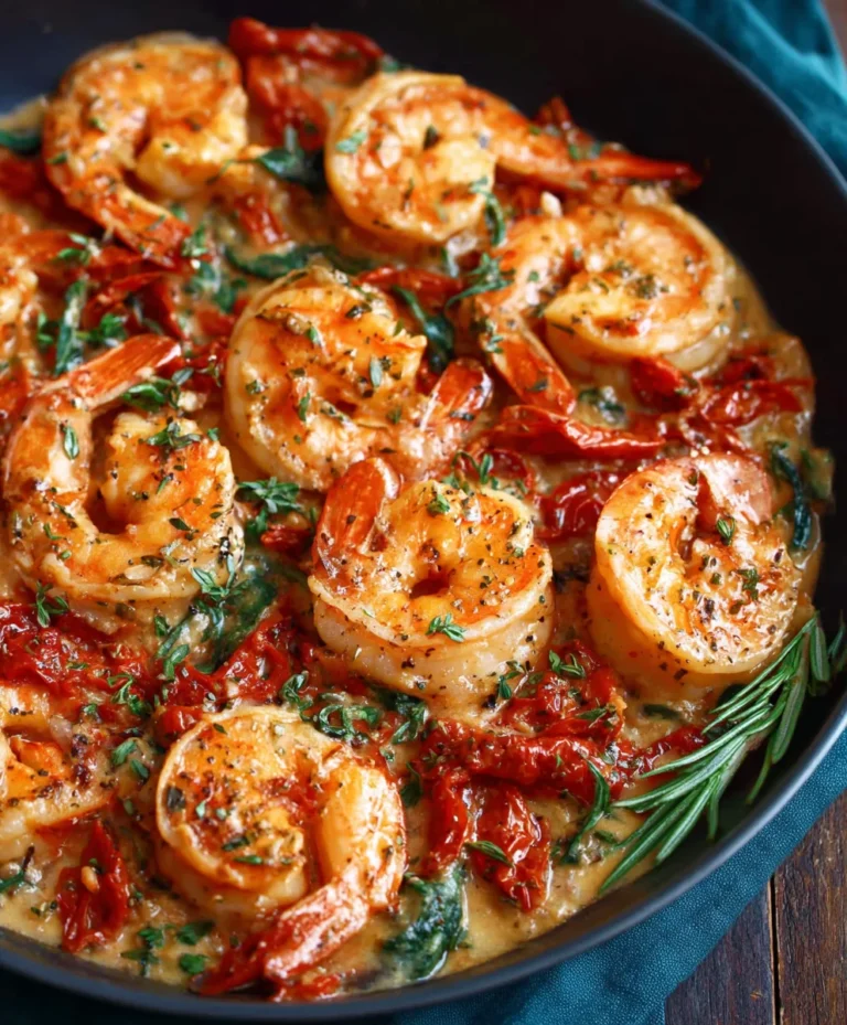 Easy Tuscan Shrimp One-Pan Dinner