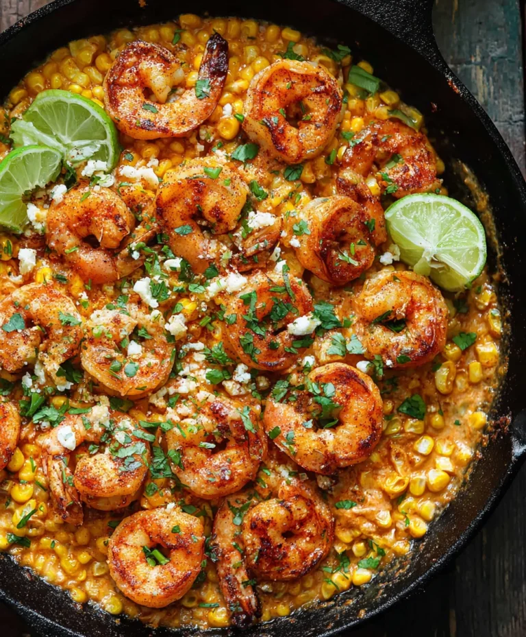 Shrimp Creamed Corn- Easy One Pan Minute Meal