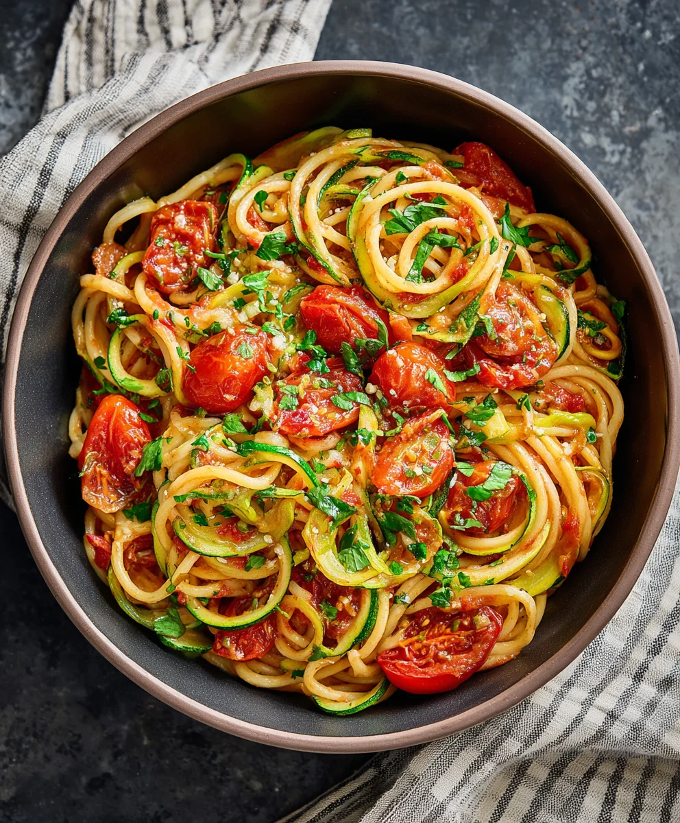Healthy Tomato Zucchini Pasta Recipe