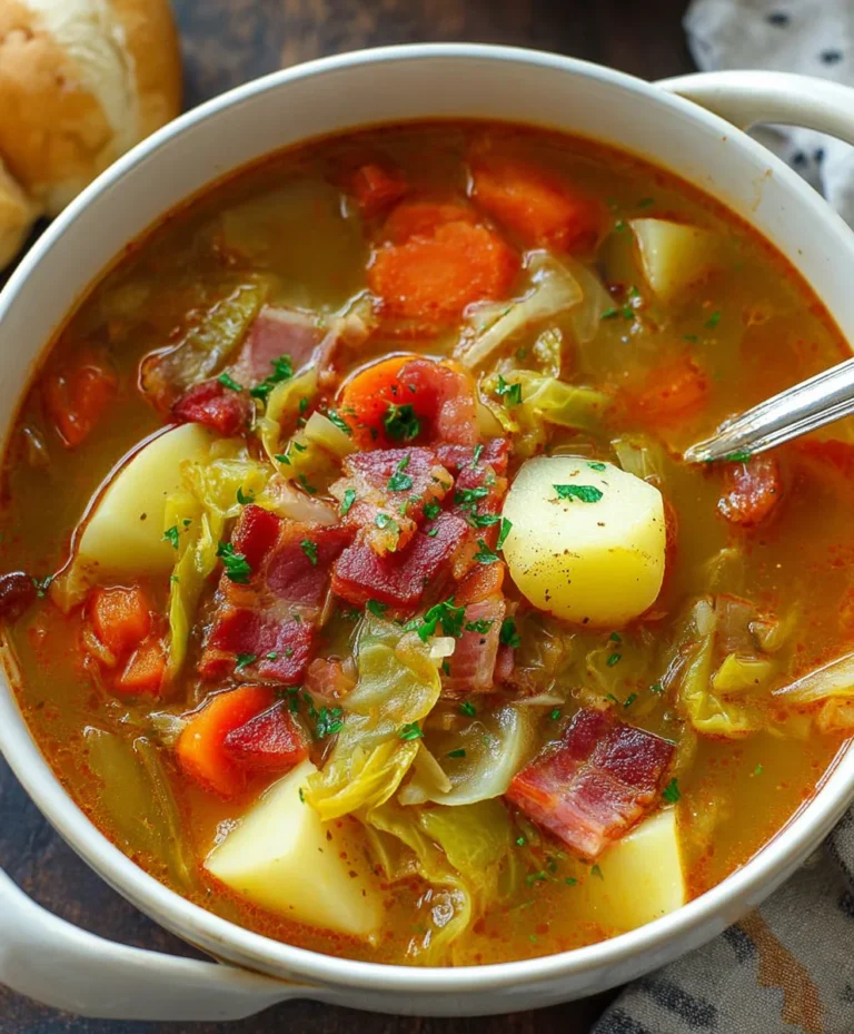 Irish Beef Beef Bacon Cabbage Potato Soup – Hearty Comfort