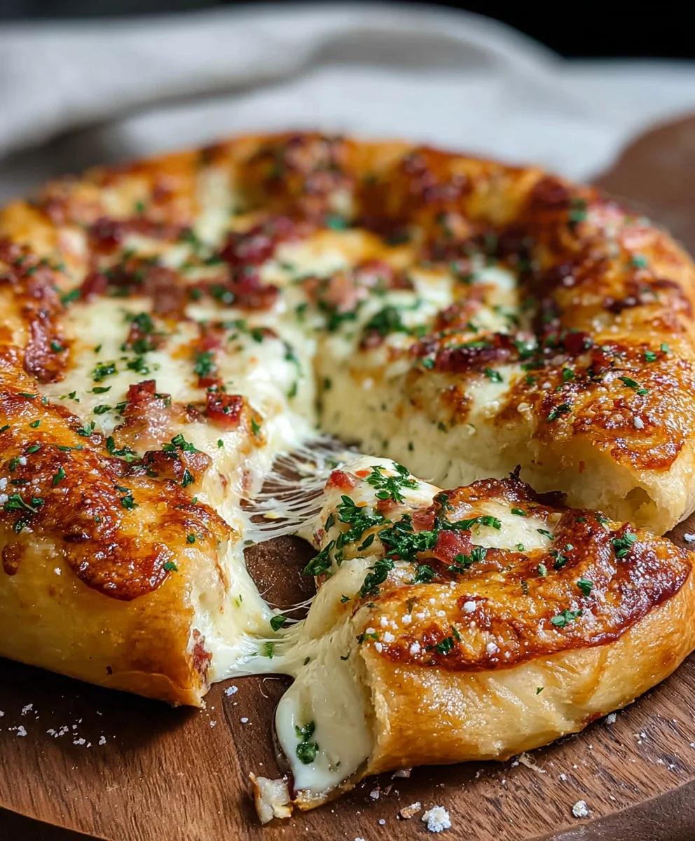 Easy Stuffed Brie Cheese Pizza Recipe