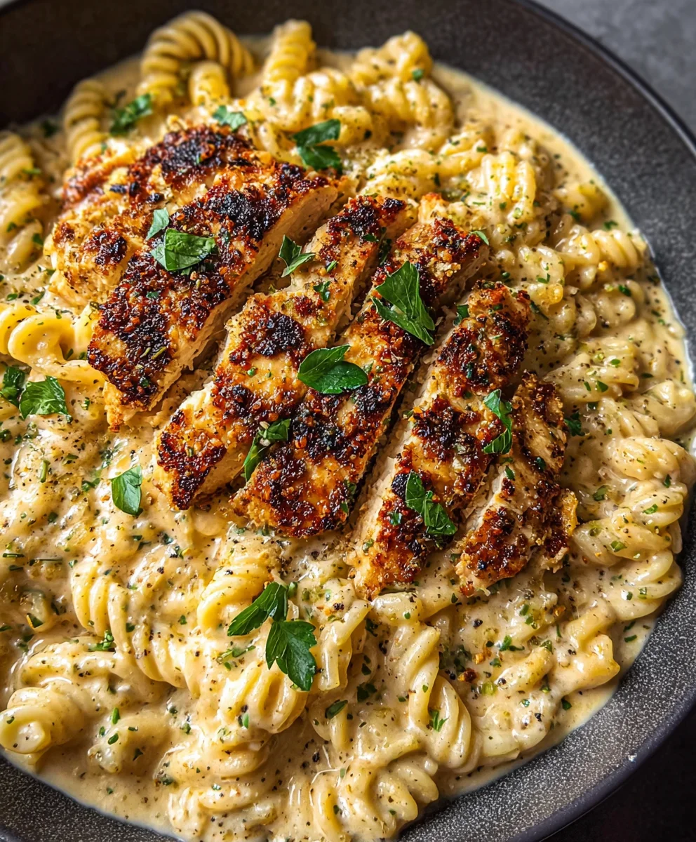 Creamy Chicken Garlic Parmesan Pasta Recipe