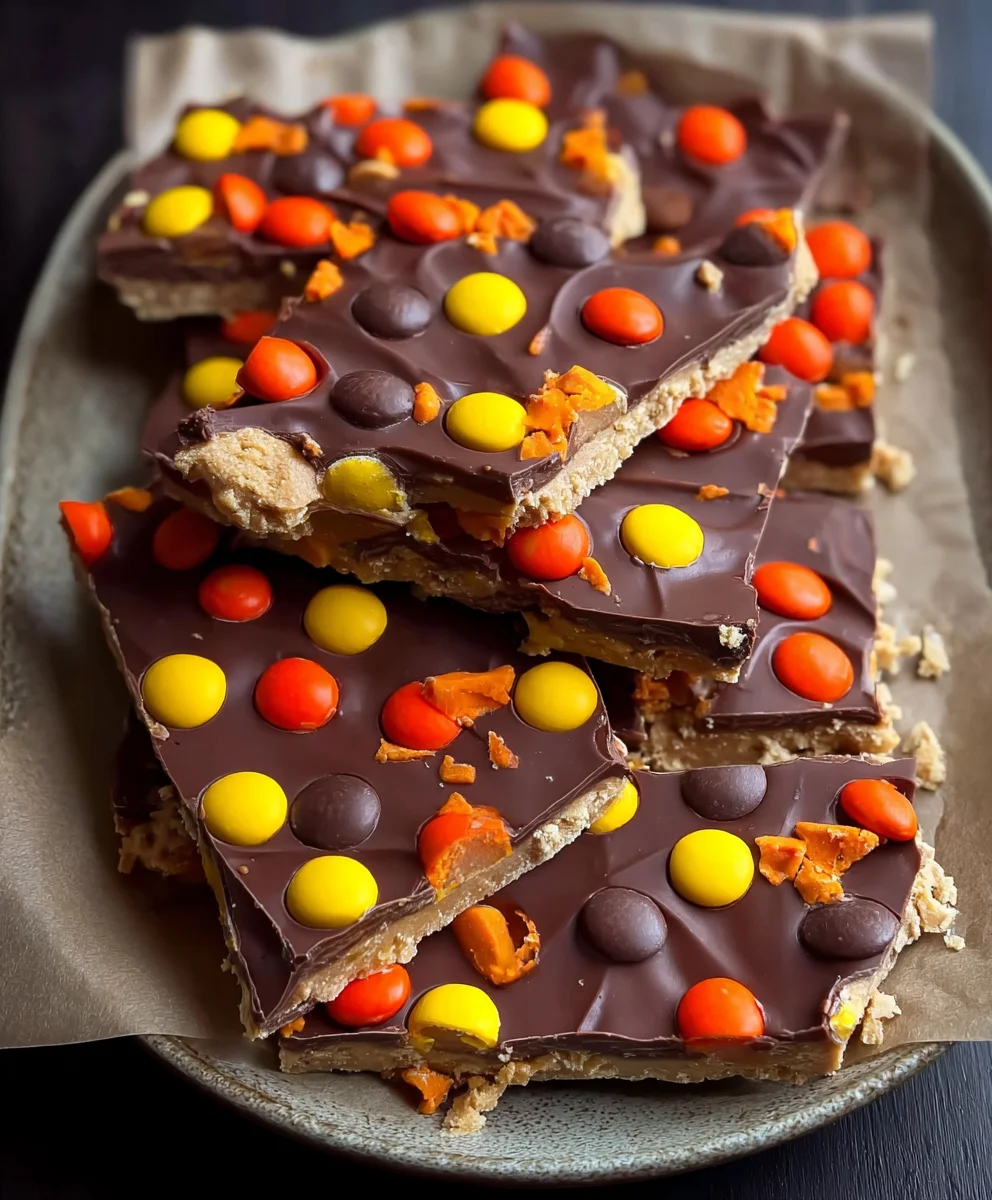 Reese's Pieces Peanut Butter Bark Recipe Easy Treat