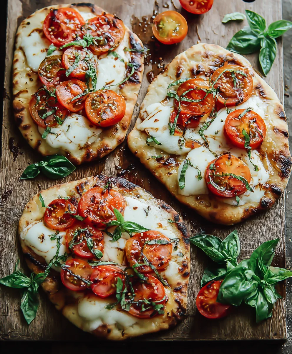 Easy Caprese Naan Pizza - Quick Dinner Idea