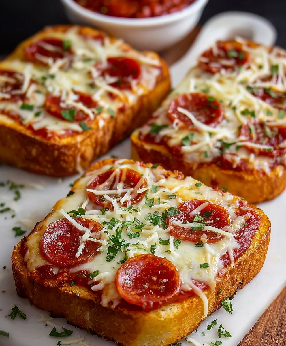 Texas Toast Garlic Bread Pizza-Easy Dinner Delight
