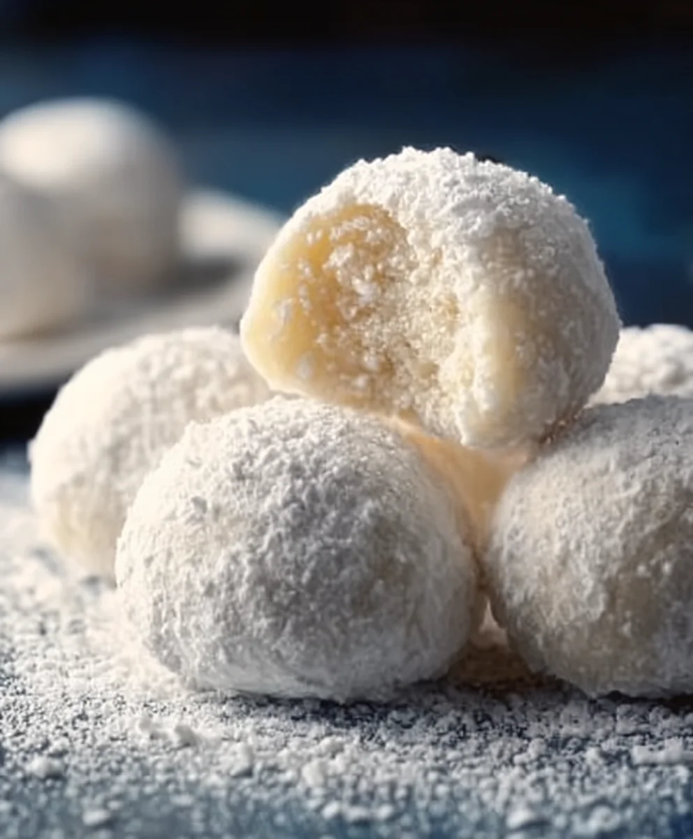 Sweetened Condensed Milk Snowball Cookies-Easy Festive Treat