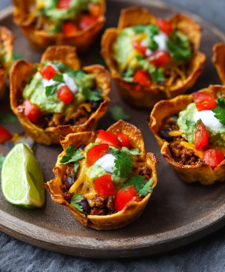 Easy Beef Taco Cups Recipe- Quick & Delicious Dinner