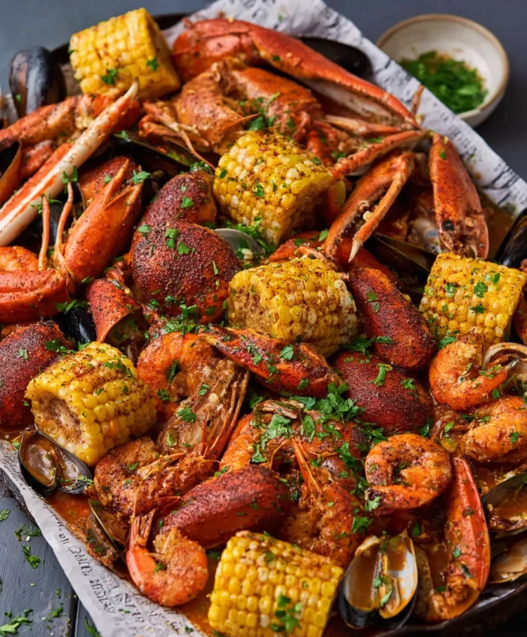 Spicy Cajun Seafood Boil- Homemade Garlic Butter Recipe