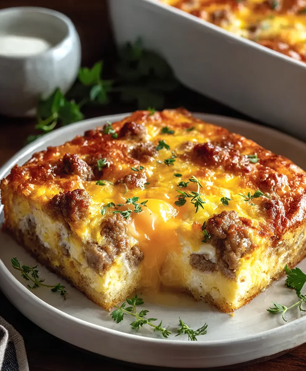Easy Beef Sausage Egg Casserole Recipe