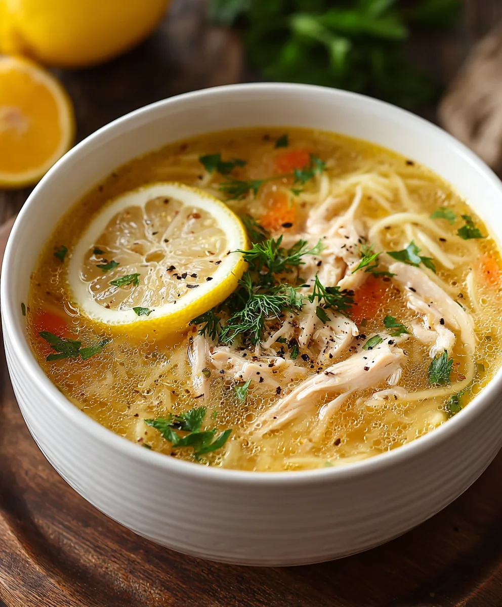 Greek Lemon Chicken Soup Recipe - Avgolemono Delight