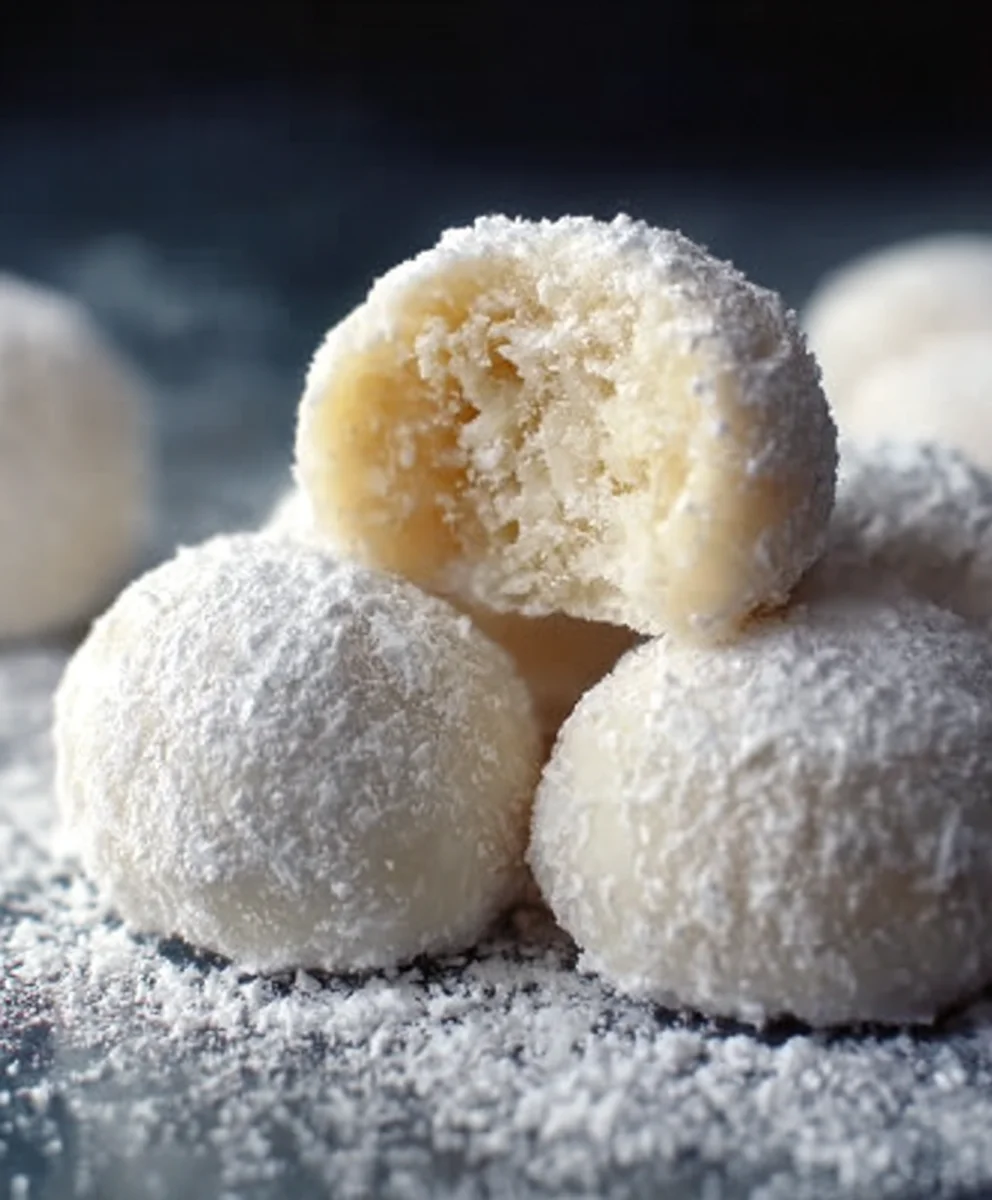 Sweetened Condensed Milk Snowball Cookies-Easy Festive Treat