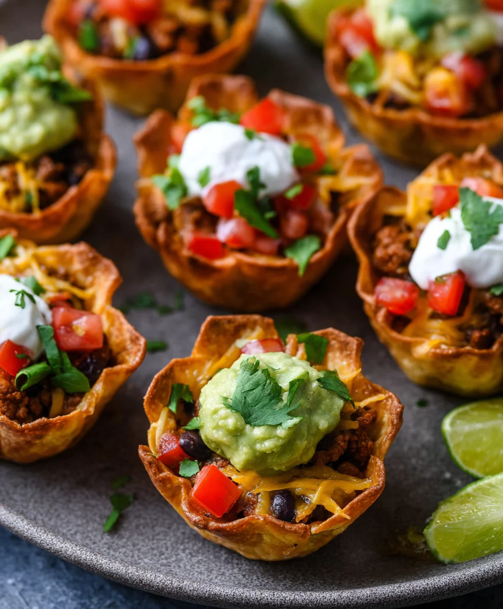 Easy Beef Taco Cups Recipe- Quick & Delicious Dinner