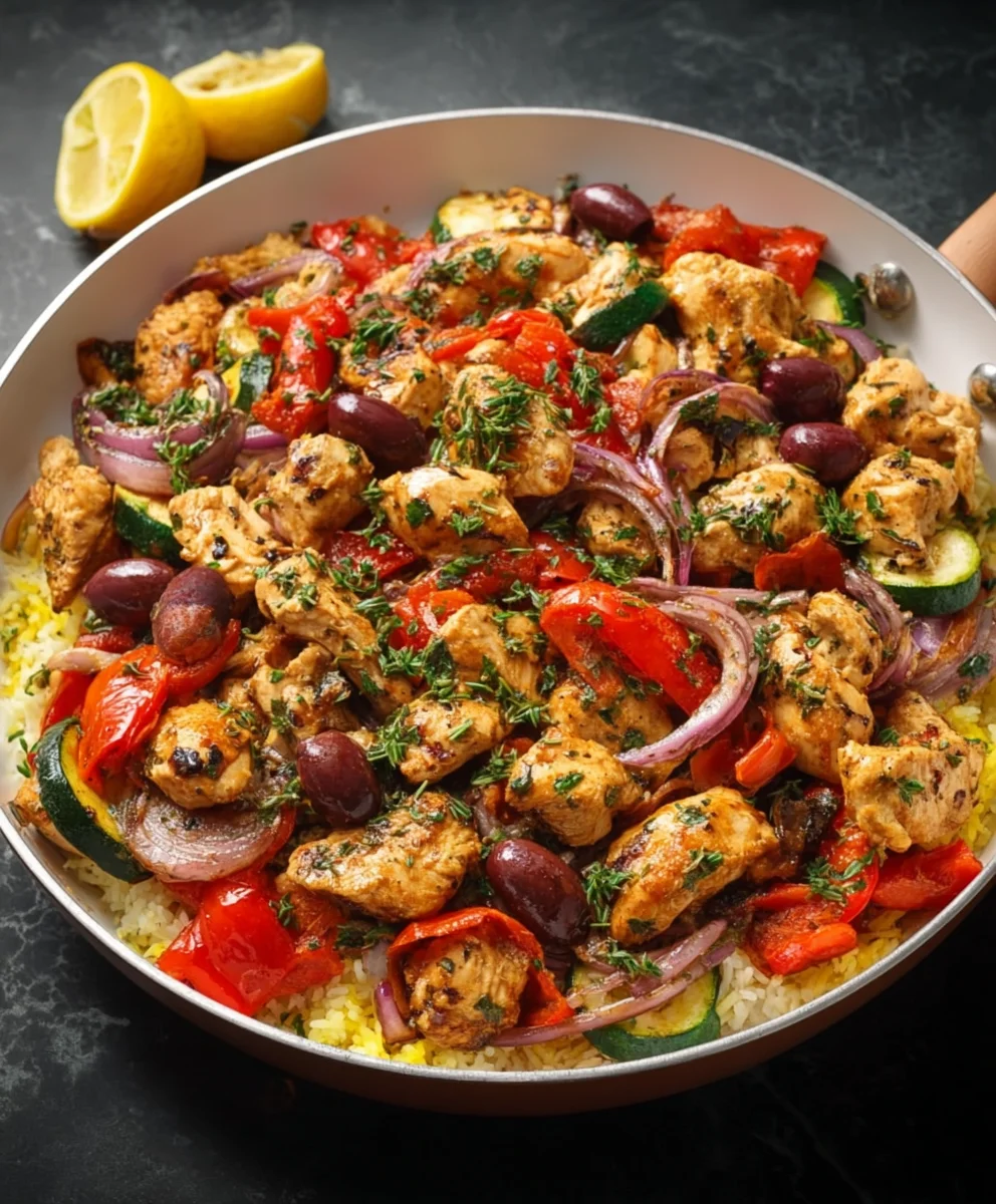 Mediterranean Chicken Stir Fry - Easy Healthy Dinner