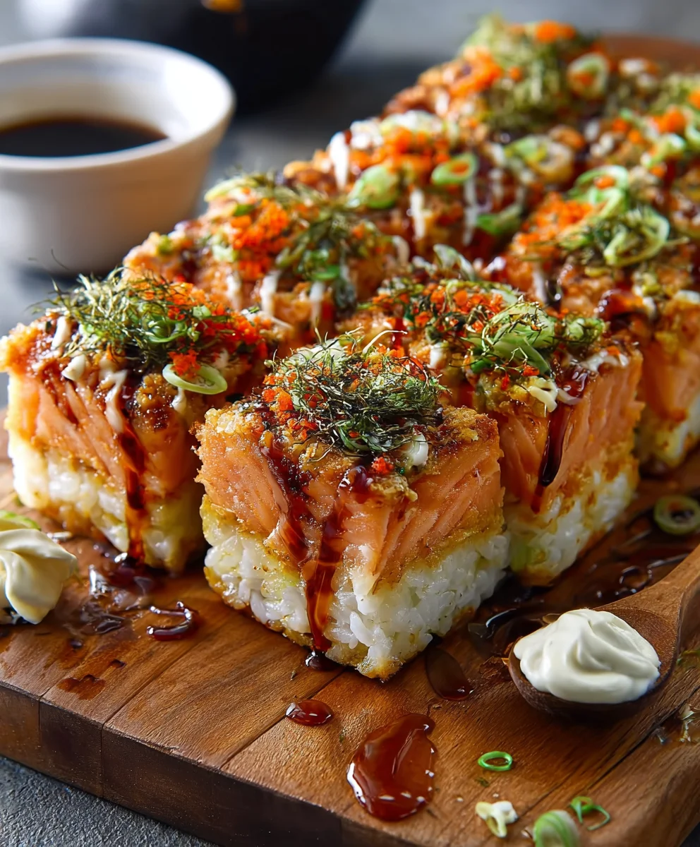 Spicy Salmon Sushi Bake - Easy Weeknight Meal