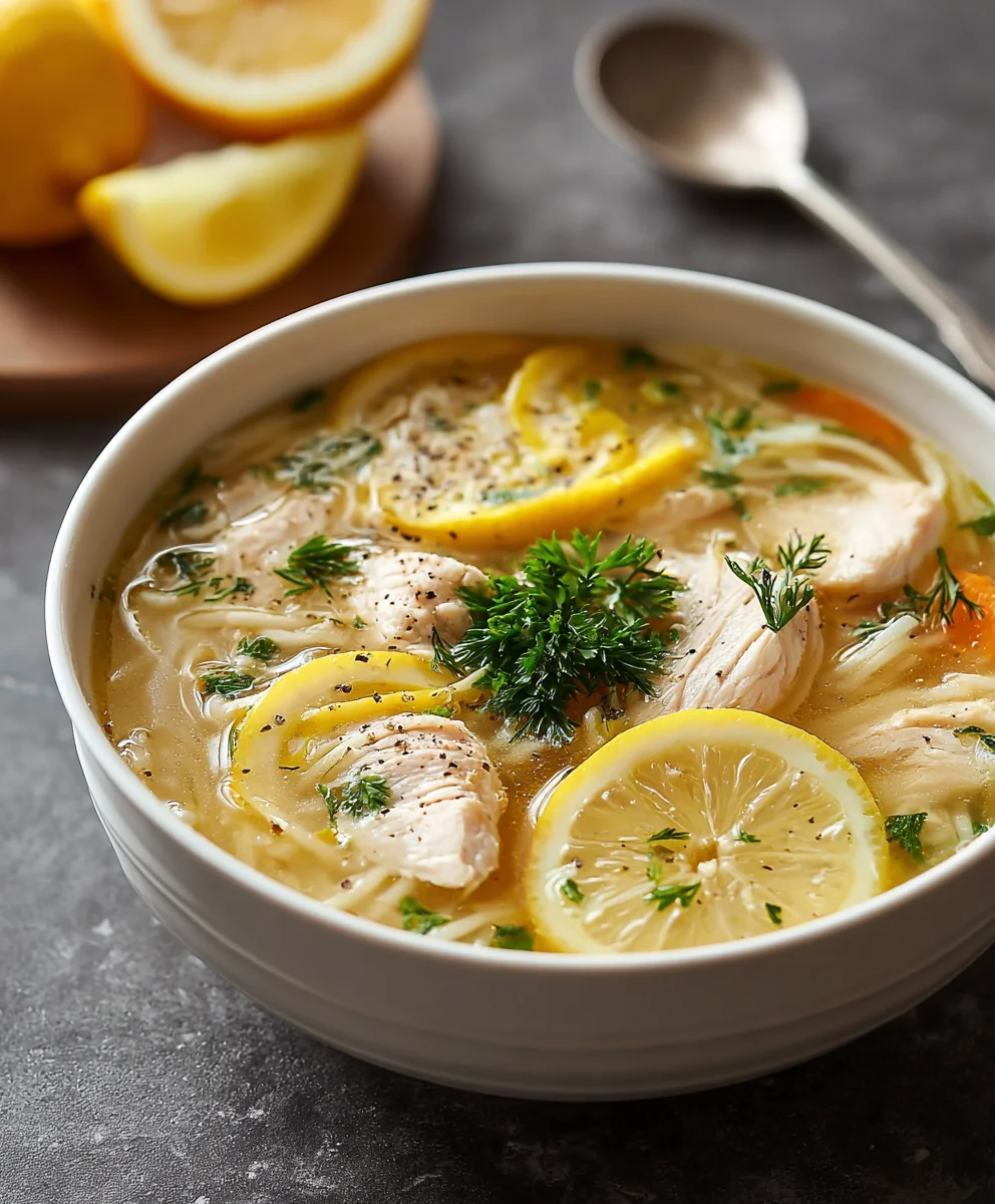 Greek Lemon Chicken Soup Recipe - Avgolemono Delight