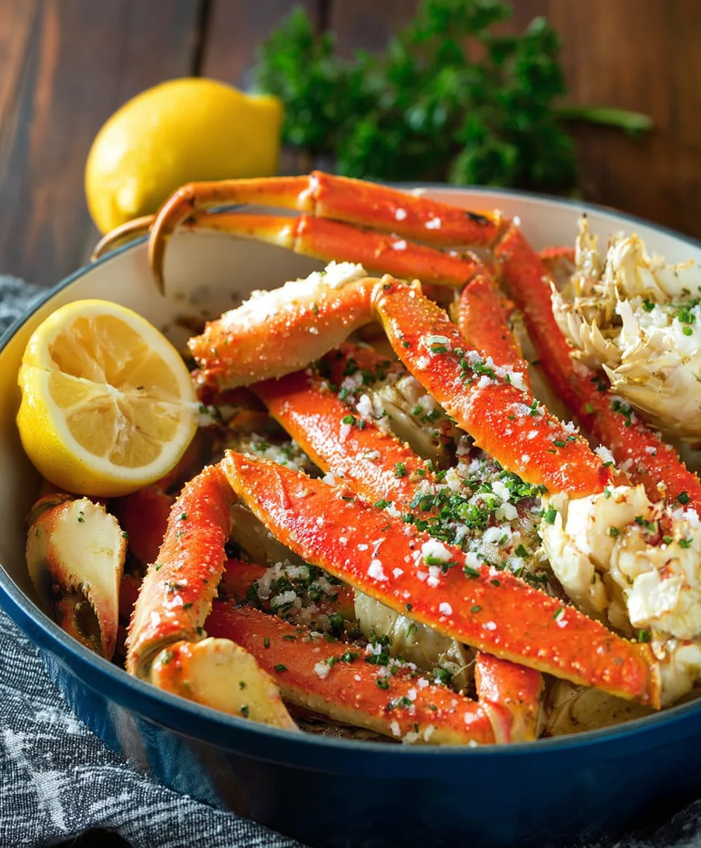 Garlic Butter Crab Legs-Easy Seafood Recipe