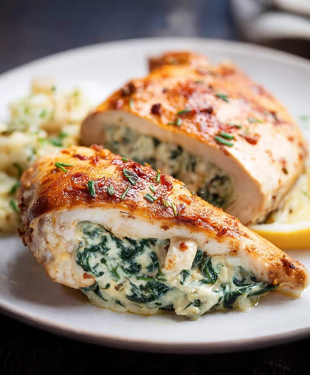 Spinach Stuffed Chicken Breasts - Easy & Delicious Dinner