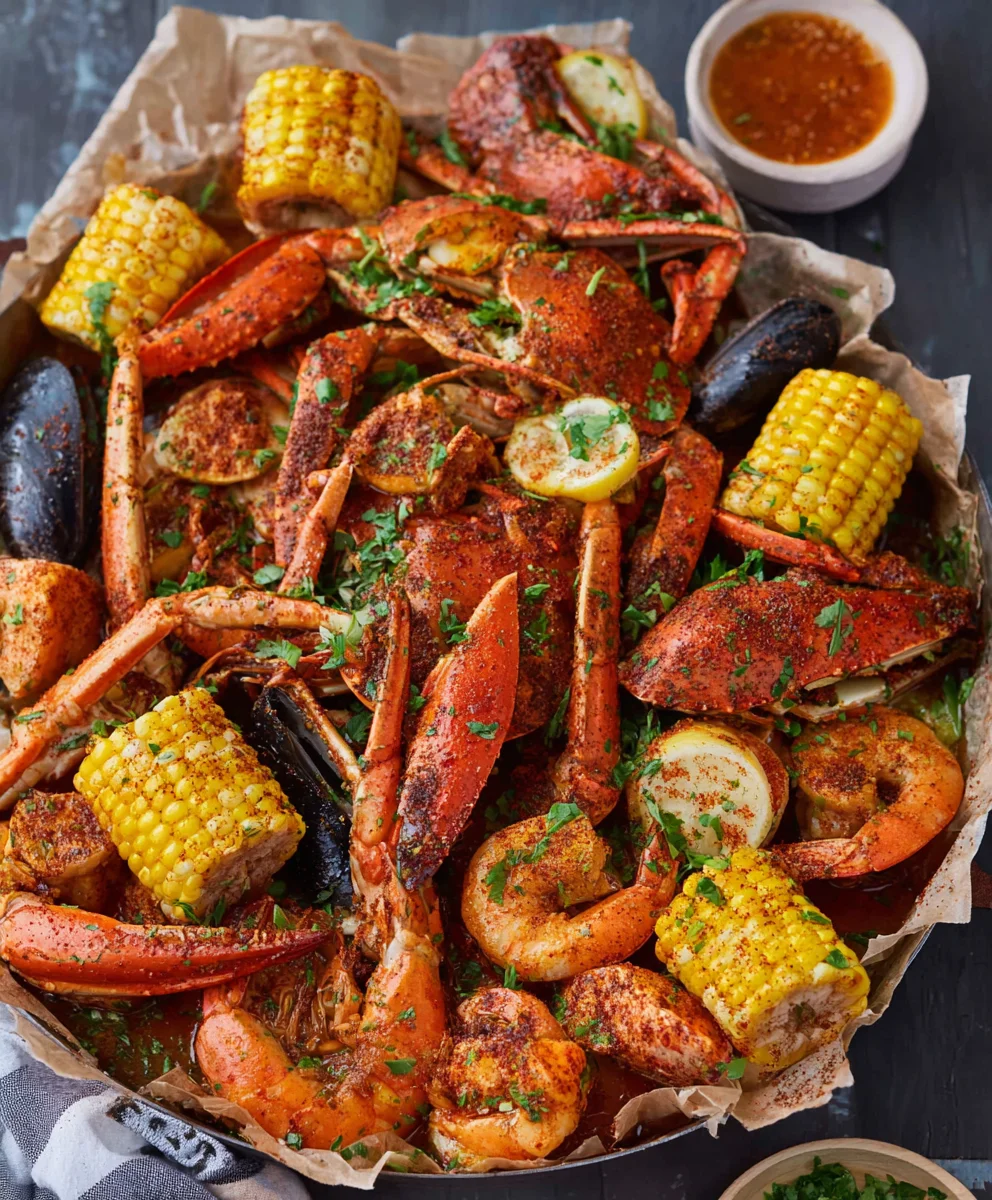 Spicy Garlic Cajun Seafood Boil-Homemade & Delicious