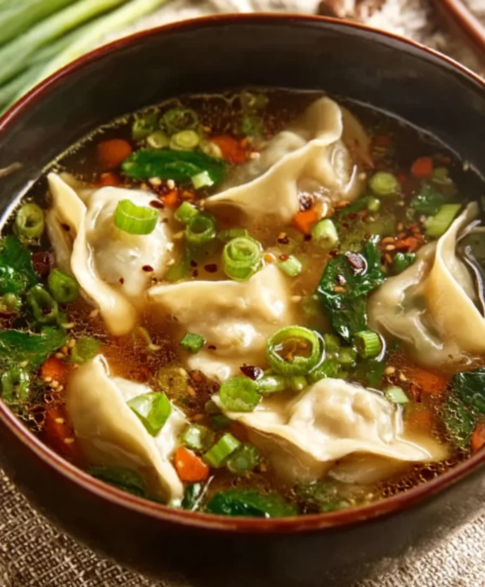 Savory Beef Potsticker Soup - Easy Delicious Recipe