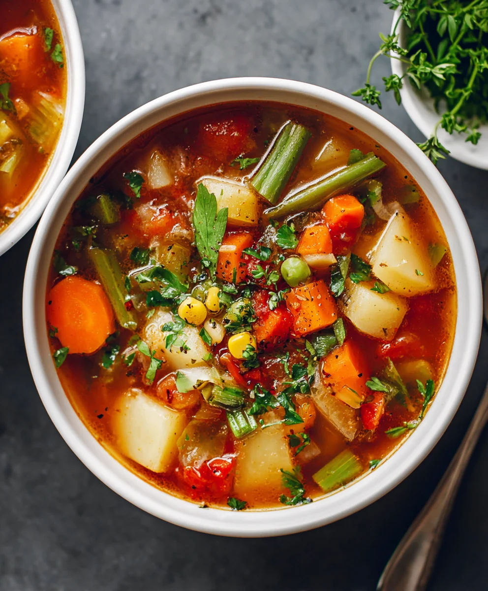 Easy Vegetable Soup - Hearty & Healthy Meal