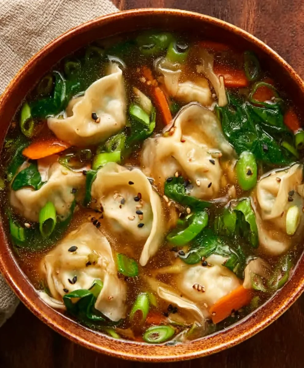 Savory Beef Potsticker Soup - Easy Delicious Recipe