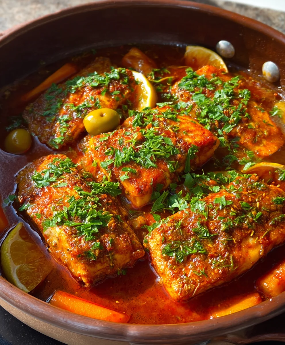 Spicy Moroccan Fish Recipe-Rich Sauce Classic Flavor