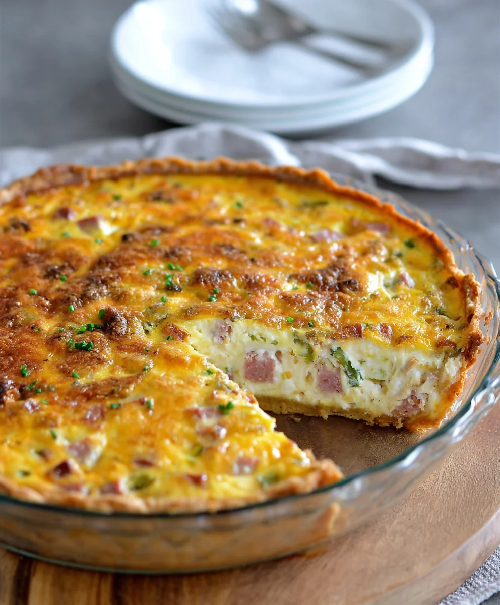 Keto Beef Beef Ham Cheese Quiche Recipe - Low Carb Delight