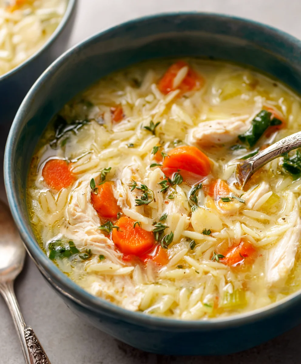 Lemon Chicken Orzo Soup - Easy Comfort Meal