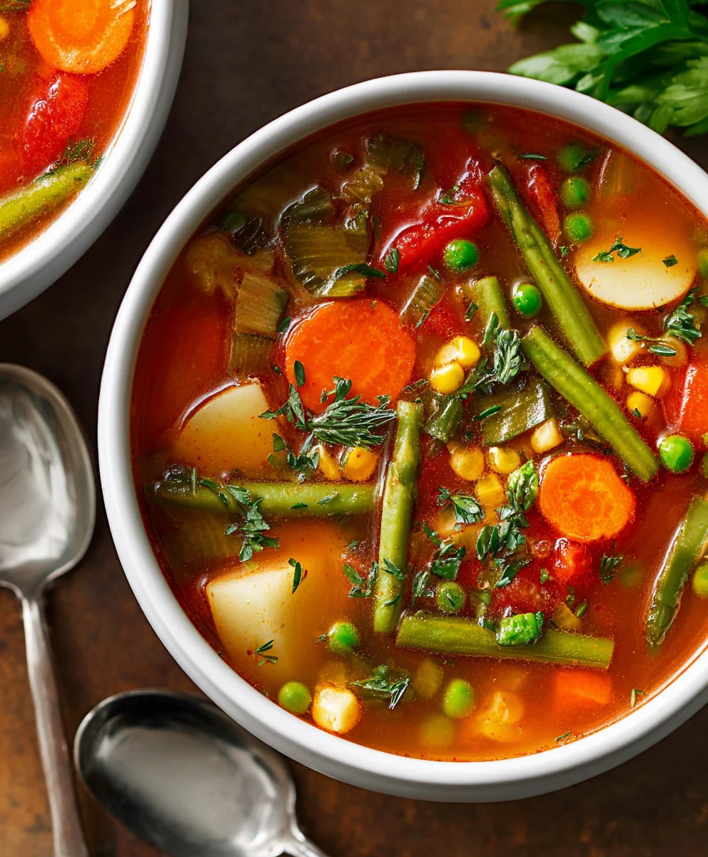 Easy Vegetable Soup - Hearty & Healthy Meal