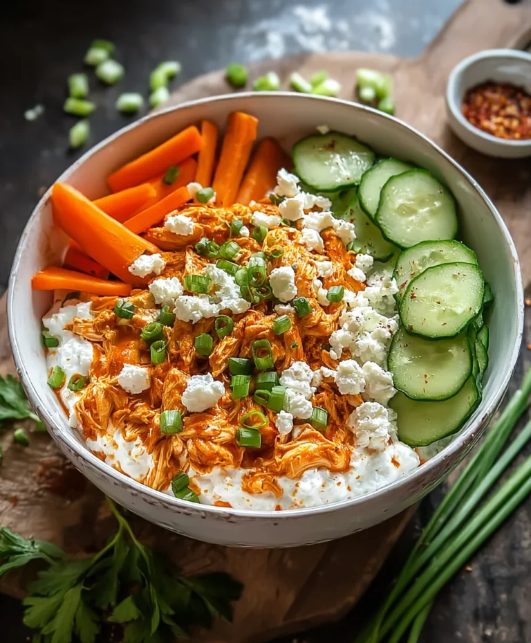 Spicy Buffalo Chicken Cottage Cheese Bowl-Easy Recipe