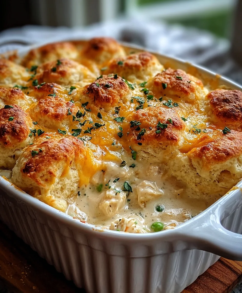 Creamy Chicken Biscuit Bake - Easy Comfort Food