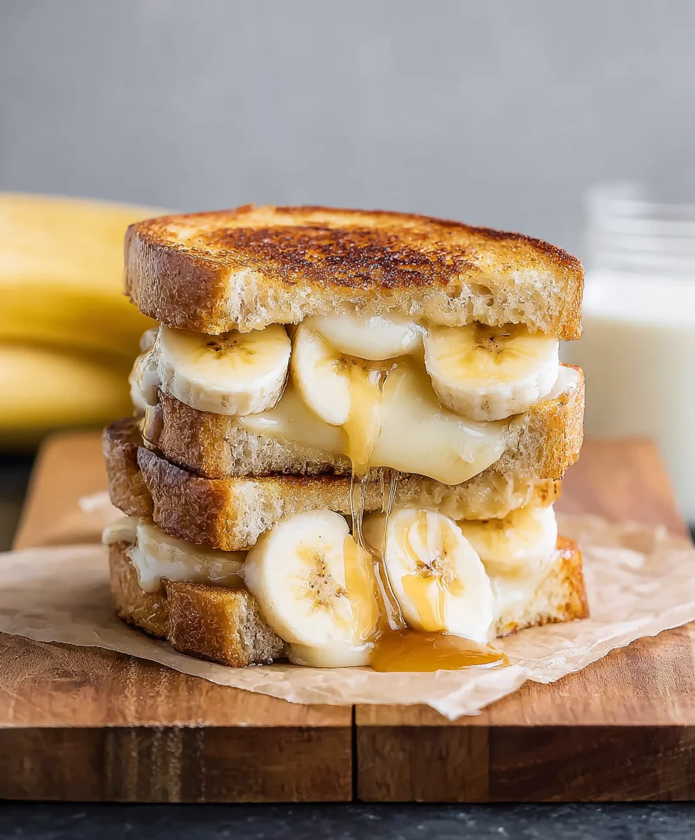 Honey Banana Grilled Cheese - Sweet & Savory Delight