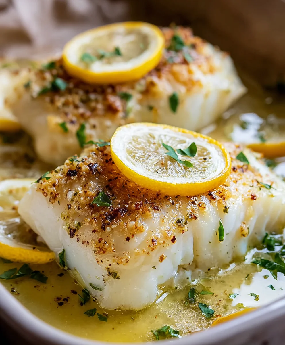 Lemon Garlic Butter Baked Cod - Easy & Delicious