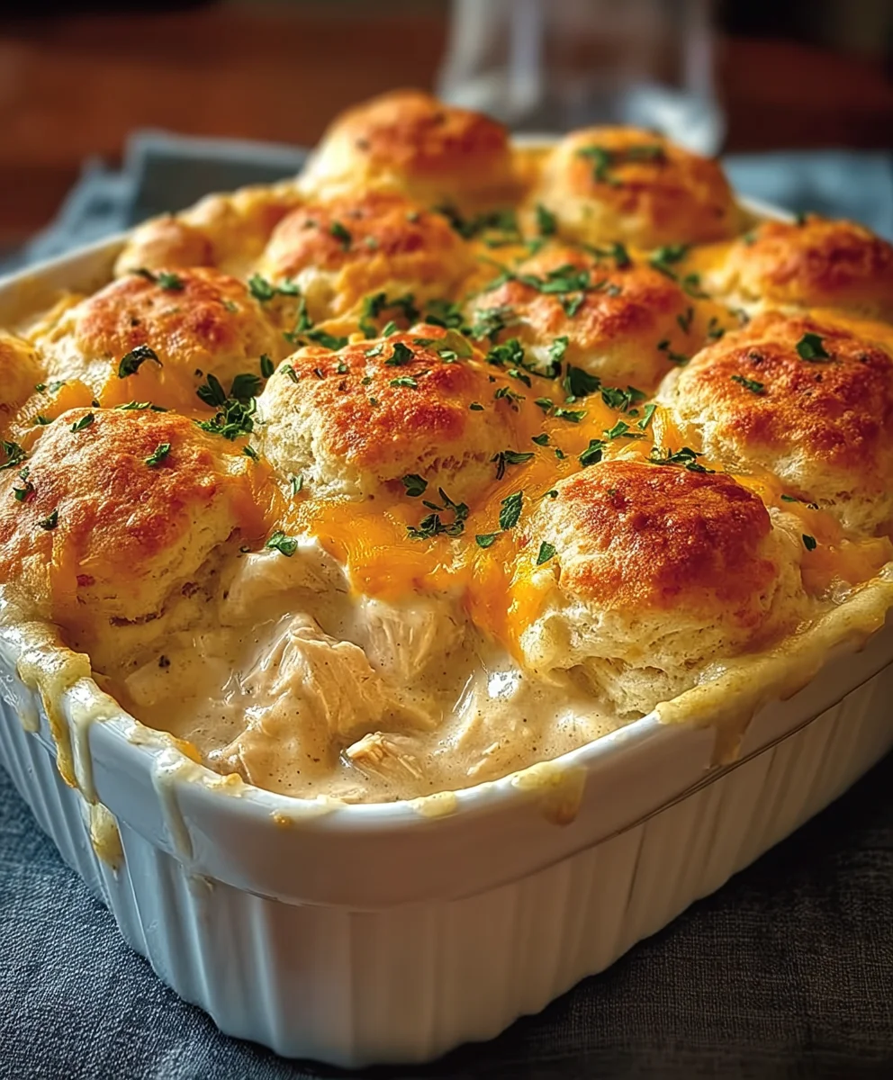 Creamy Chicken Biscuit Bake - Easy Comfort Food