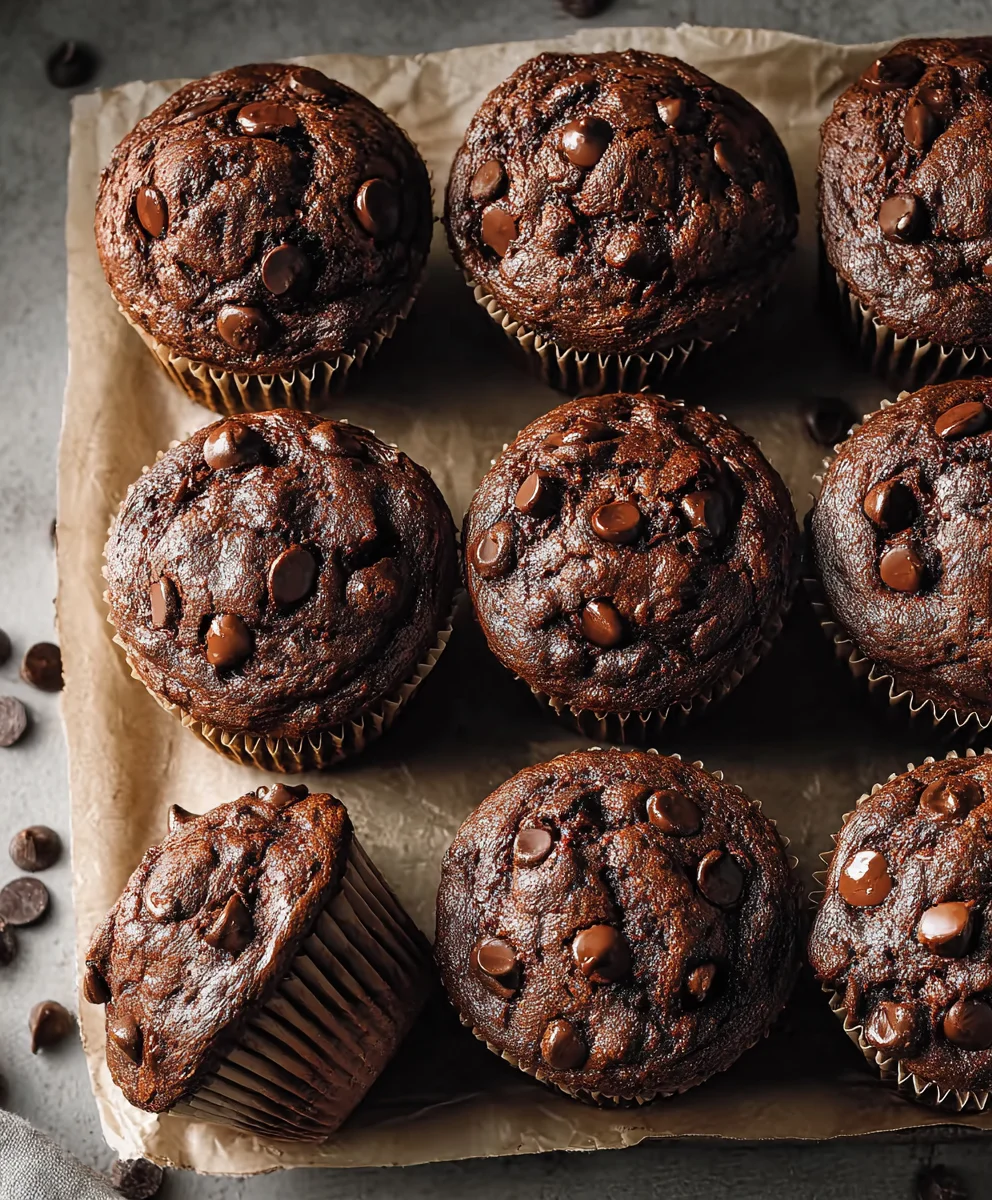 Decadent Double Chocolate Chip Muffins Recipe