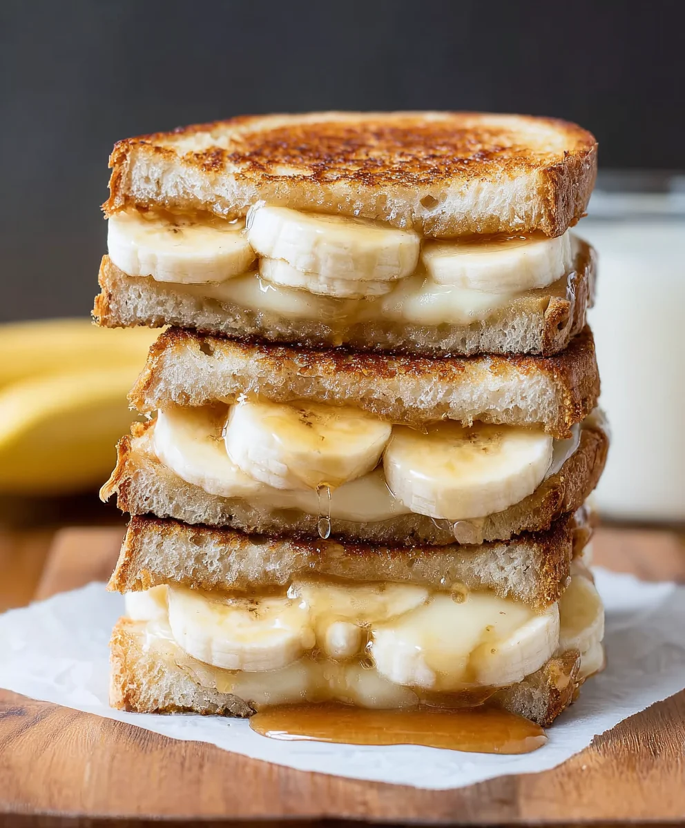 Honey Banana Grilled Cheese - Sweet & Savory Delight
