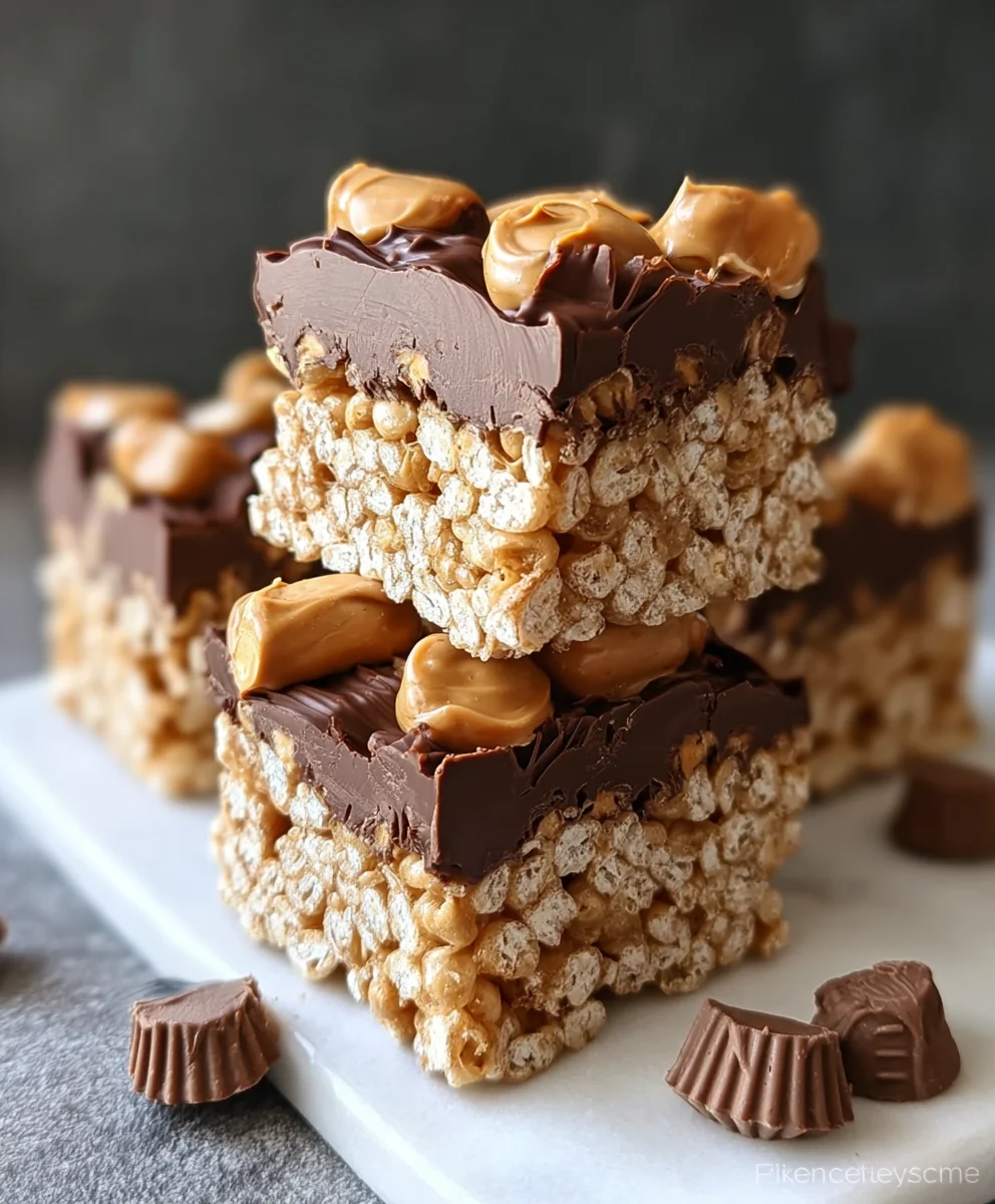 Peanut Butter Cup Rice Krispies Treats Recipe
