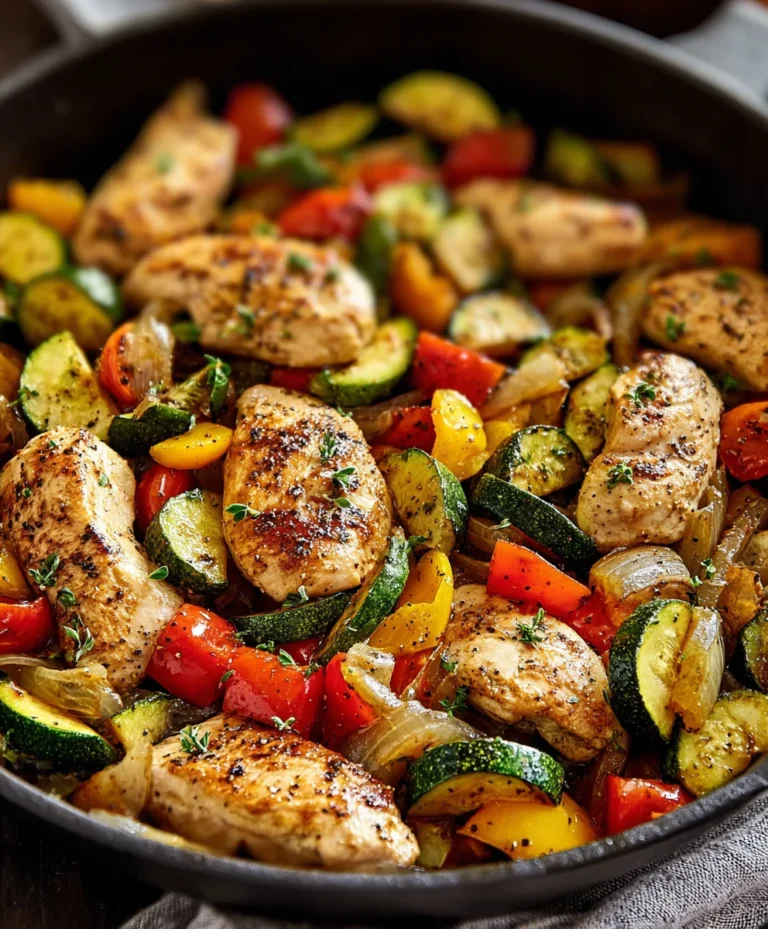 Healthy Chicken Vegetable Skillet Dinner – Quick & Easy