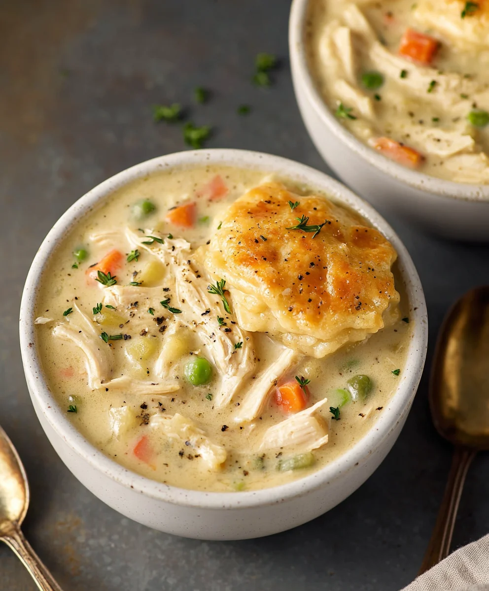 Easy Chicken Pot Pie Soup Recipe- Comfort in a Bowl