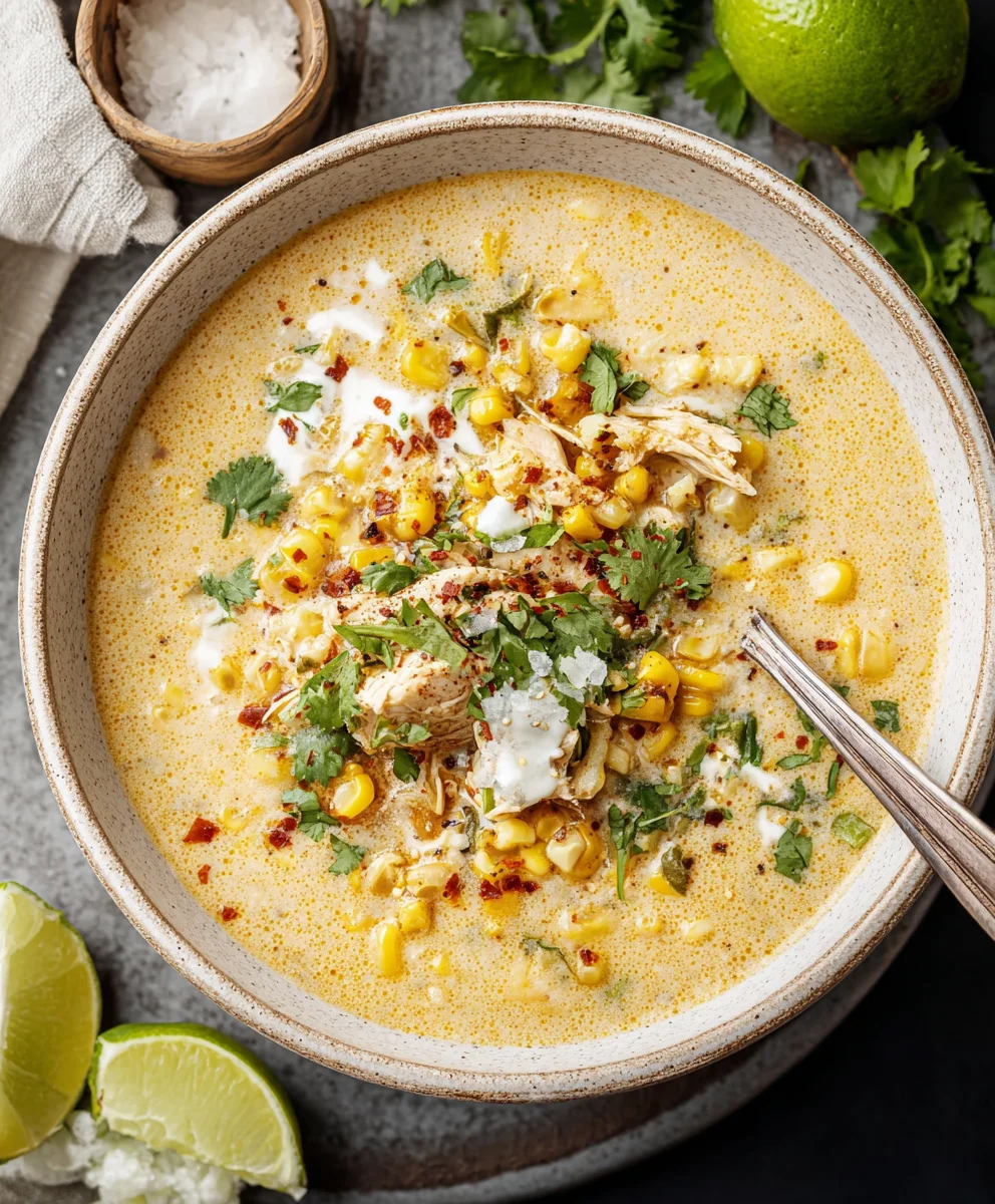 Mexican Street Corn Soup - Easy Elote Comfort