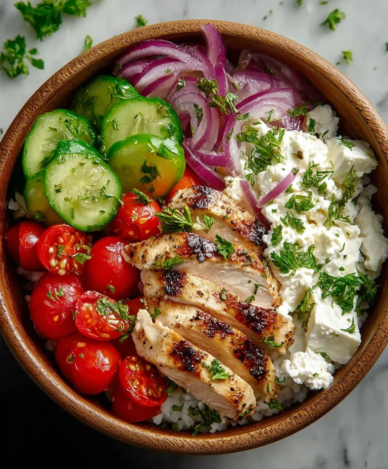 Greek Chicken Cottage Cheese Bowl-Easy Healthy Recipe