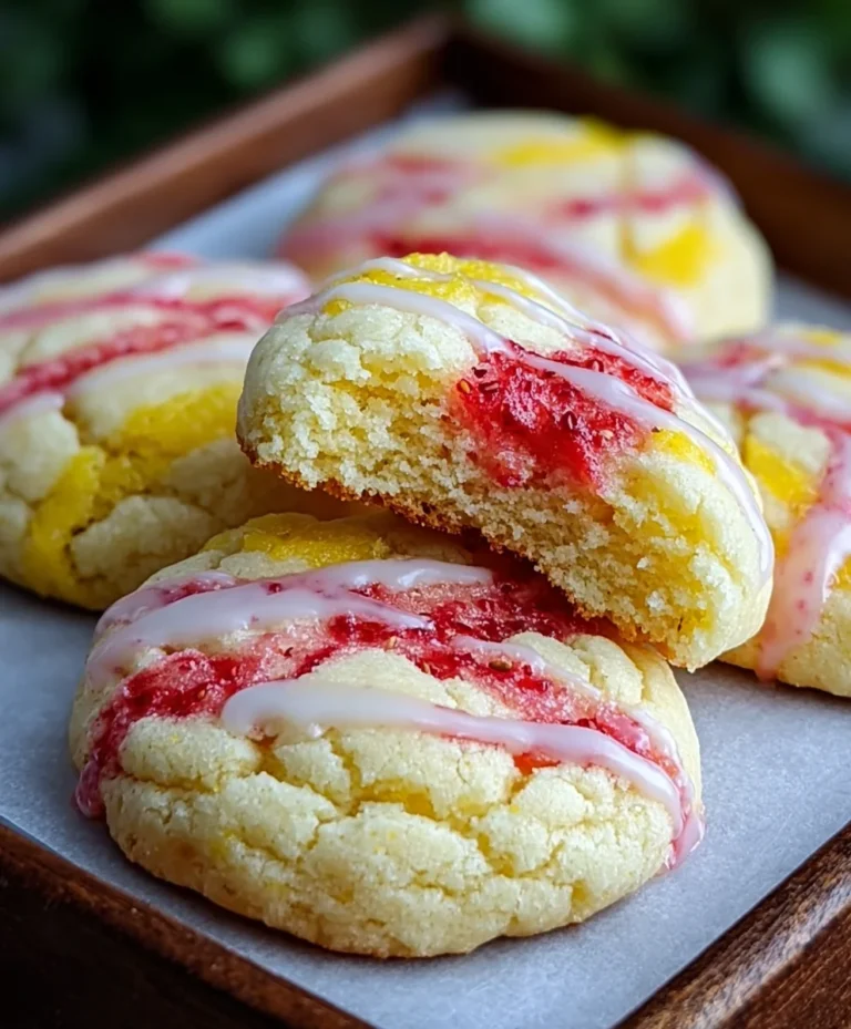 Strawberry Lemon Poundcake Cookies-Easy Recipe