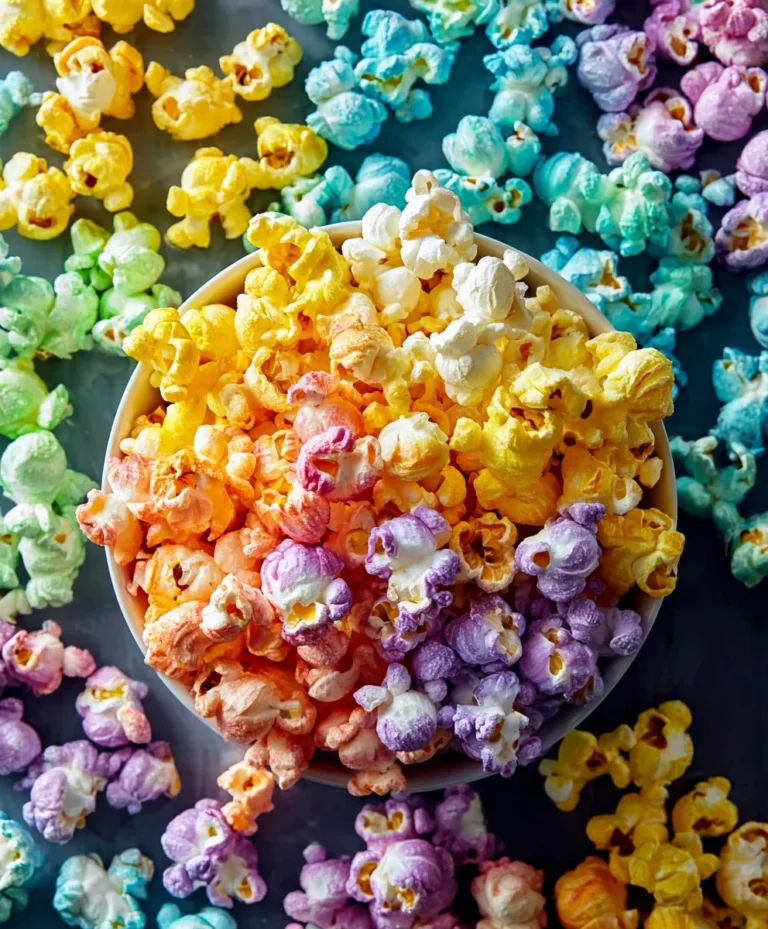 Colorful Candied Popcorn Recipe-Sweet Treat